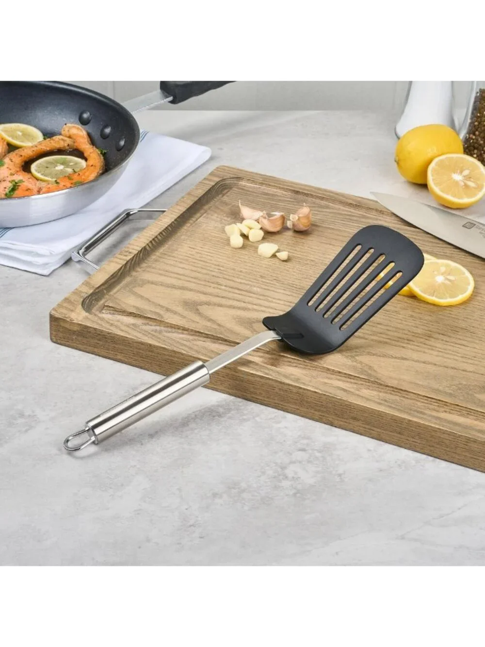 Large Heat-Resistant Slotted Turner Spatula Set - Non-Stick, Dishwasher Safe, 6